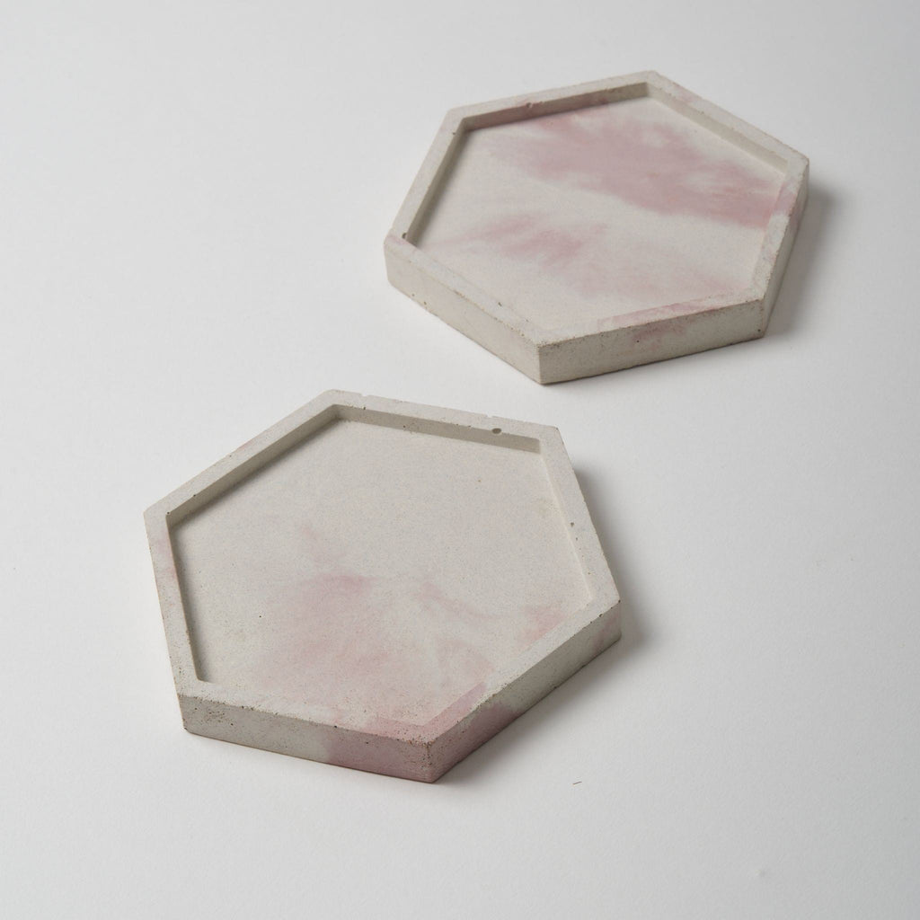 Hexagonal Trinket tray – Compton Marbling