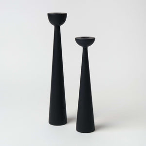Victoria candlesticks | 2 pieces | Black ash