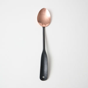 Forged stainless steel serving spoon
