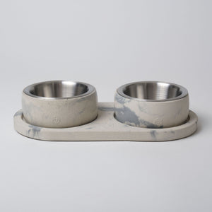 Bowls small size with its support | Grey Marble