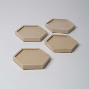 Hexagon coasters | Beige